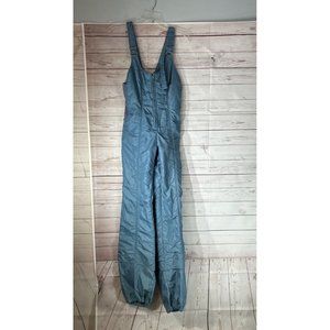 Vtg 1st Down Salt Lake city Utah snowpants Ski Bibs Blue Mens Large 29/36 inseam